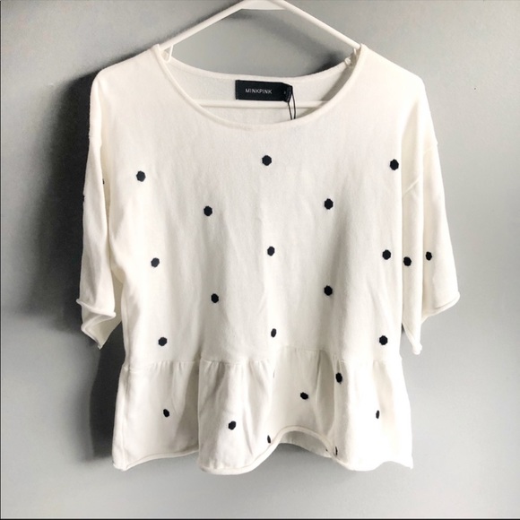 spotty peplum top